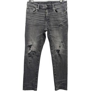 American Eagle Outfitters Men’s Slim Distressed Jeans - Gray